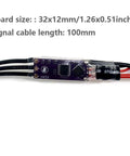 Ultra Compact 40A 2-4S Brushless ESC For RC Cars Planes And Crawlers With 5V 2A BEC, showing board and cables
