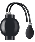 OBDMONSTER universal intake adapter with sealed bladder, front view, black oval unit with two hoses