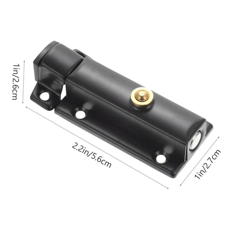 Tough As Nails Heavy Duty Barrel Bolts 2 Pack Slide Lock For Double Doors Gates And Barns Spring Loaded Flush Bolt With Quick Release Button For Slam Secure Home Security Setup