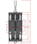 Z Axis Height Adjuster Lift Kit For XT D1 Pro Laser Engraver with precise focus control, smooth depth tuning, dimensions labeled