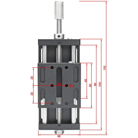 Z Axis Height Adjuster Lift Kit For XT D1 Pro Laser Engraver with precise focus control, smooth depth tuning, dimensions labeled