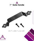 7 Inch Stainless Steel Gate Handle For All Fence Types With Powder Coated Black Finish Built Tough Industrial Grade Grip