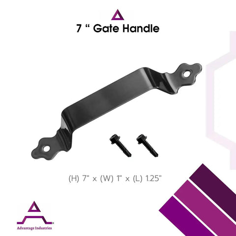 7 Inch Stainless Steel Gate Handle For All Fence Types With Powder Coated Black Finish Built Tough Industrial Grade Grip