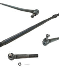 Ram 2500 3500 Front Inner And Outer Tie Rod End Drag Link Steering Kit Set 4pc Replacement 2011 2012 2013 For Heavy Duty Steering Upgrade And Smooth Handling, black steel steering parts