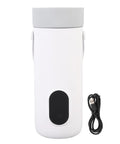 Grab And Go Travel Electric Kettle 350ml Cordless Fast Boiling Hot Water Maker For Camping Road Trips with USB charging cable.