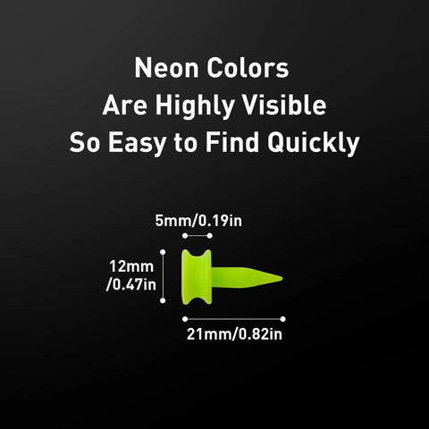 Neon colors for Castle Style Plastic Golf Tees Set Must Have Unbreakable Practice Tees With Mixed Or Equal Heights 100 Count
