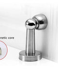 Heavy Duty Stainless Steel Magnetic Door Stops Catch For Wall Or Floor Mounting, showcasing strong magnetic core for durability.