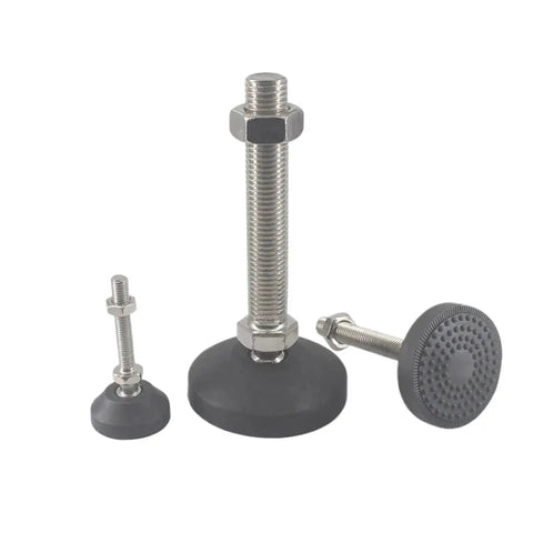 Stainless Steel Adjustable Foot Cup With Nylon Base Built To Last Rugged Industrial Grade Heavy Duty Leveling Feet Multi Direction Rotating Foot