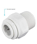 Push To Connect Plastic Plumbing Fitting Three Eighths Inch OD To Three Eighths Inch NPT Straight Adapter No Tools Needed Quick Connect Leak Free Water Line Connector For Easy Fast Install