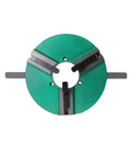 Heavy Duty WP400 400Mm Welding Clamping Chuck With Sturdy Handle For Precision Work Positioning And Rock Solid Reliable Metal Fabrication Shop Projects, green steel design top view.