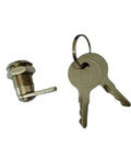 Nickel-plated cam lock with two keys for distribution mini box and tin trunk file locks versatile security lock