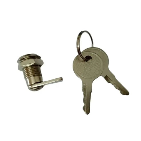 Nickel-plated cam lock with two keys for distribution mini box and tin trunk file locks versatile security lock