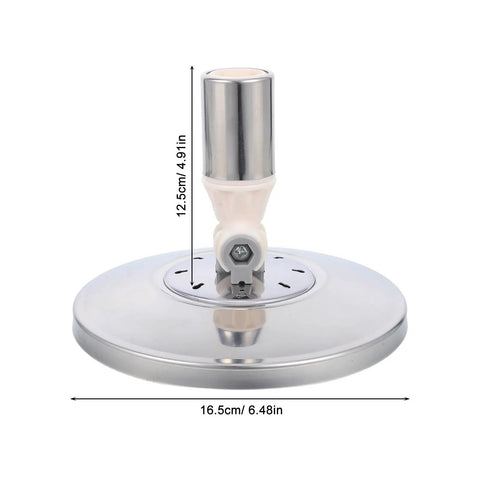 2 Pack Stainless Steel Mop Base Replacement Plates Heavy Duty Rotating Mop Head Spare Parts For Commercial And Industrial Floor Cleaning Compatible With Various Mop Frames Easy Swap, 16.5cm