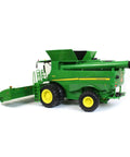 1:16 scale Big Farm S690 Combine with Corn Head, realistic lights and sounds, durable toy for indoor and outdoor play