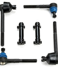 Top Shelf Steering Tie Rod End Suspension Kit For Front Left Right Upper Lower Chevy Blazer C10 And Pickup Van With Drop In Swap And Rust Crusher Boots For A Smooth Rig Ride, black tie rod ends and connectors.