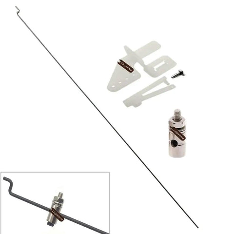 Adjustable Push Rod Connector Linkage Stopper Set With Nylon Control Horns 21x10mm And Z Push Rods 1.2x210mm for RC model kits