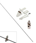 20 Pcs Adjustable Push Rod Connector Linkage Stopper 1.3mm And 20 Pcs Nylon Control Horns 21x10 Mm And 20 Pcs 1.2 x 210 Mm Z Push Rods Kit