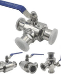 Badass Stainless Steel Sanitary Ball Valve With PTFE Lining And Locking Handle For Heavy Duty Fluid Control and Rock Solid Leak Proof Shutoff
