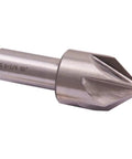 Heavy Duty 1.25 Inch 82 Degree 6 Flute HSS Countersink Bit view showing precision ground cutting flutes and shank.