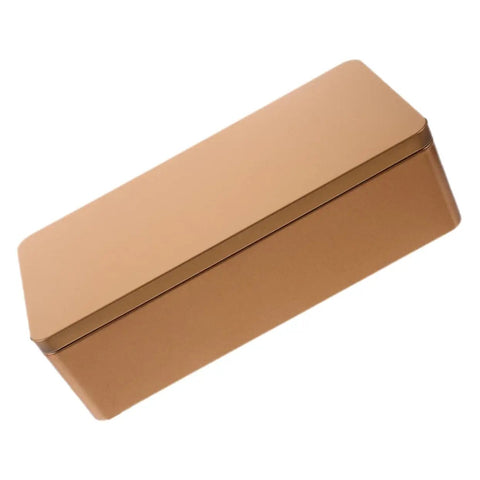 Top Shelf Airtight Tinplate Tea Storage Box Hella Spacious Kitchen Container For Loose Leaf Coffee Beans And Snacks Easy Pop Lid Keeps Your Stash Crisp Multi Purpose Countertop Canister in copper color with snug lid.