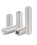 10 Pack Five Sixteenths By Twenty Four Threads Per Inch One Inch Long Stainless Steel 304 Grub Screws With Internal Hex Drive Cup Point