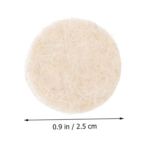 120 Piece Wool Felt Polishing Wheels Kit With Mandrel Shank For Rotary Polisher Buffing Wheels close-up showing 0.9 inch diameter
