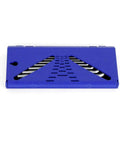 Manual Solder Paste Printer for PCB SMT Stencil Printing, blue case, adjustable height 300x400mm work area, top view