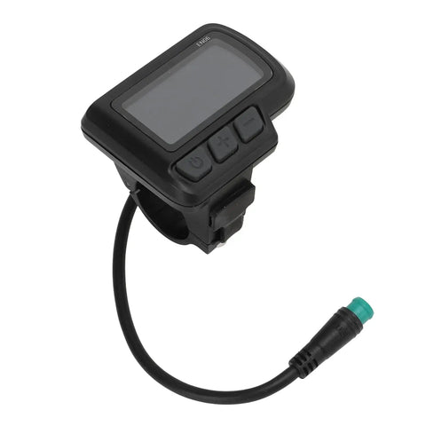 EN06 LCD Bike Display with USB interface for electric bikes showing control buttons and cable for 24V, 36V, and 48V systems.