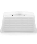 Front view of White RV Roof Vent Cover 10 Pack For Air Flow And Light In All Weather, aerodynamic design for campers and trailers.