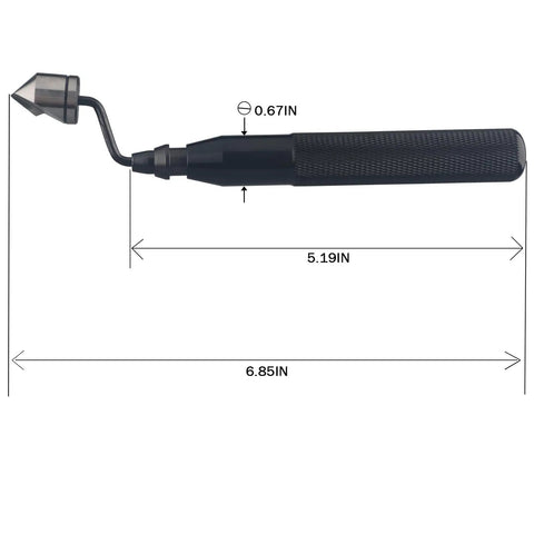 Side view of Deburring Countersink Hand Tool Set RD16.5-BC1651 Reamer showing dimensions and M2 high-speed steel blade.