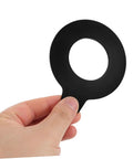 Heavy Duty Rubber Two Piece Flat Washers Kit For Excavators And Construction Machinery Noise Dampening Shim For Vibration Reduction Durable Rubber Pads Compatible With Various Models, black rubber washer held by hand