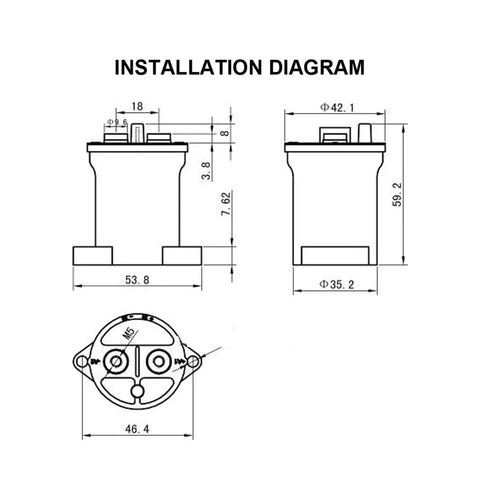 Installation diagram of Heavy Duty Dc Contactor And Power Relay Switch For Ev Chargers With Plug And Play Wiring That Handles Up To Seventy Two Volts.
