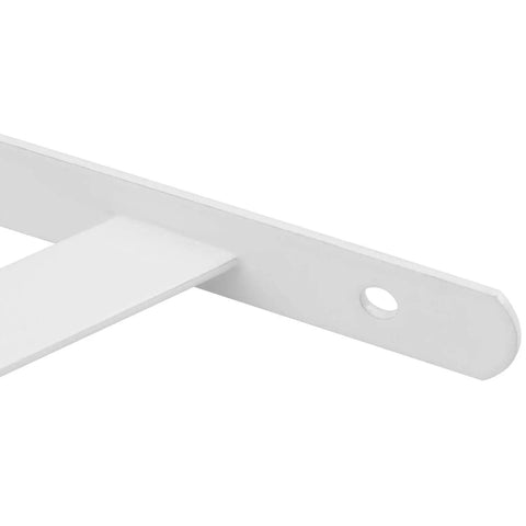 Legit Heavy Duty White Steel Shelf Brackets 4 Pack With Premium Mounting Screws For Rock Solid Diy Wall Shelving And No Sweat Home Organization Upgrades close-up of steel bracket design.