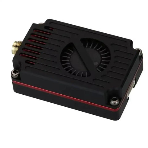 Long Range FPV VTX Audio Video Transmitter With SMA Omni Directional Antenna for RC Drones 4W Power black casing top view