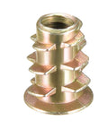 Beefy Zinc Alloy M4 Furniture Threaded Insert Nuts, 10mm Length, 8mm OD, Internal Threads M4, 50 Pack For Wood Furniture shown in detail