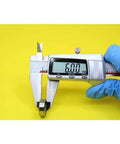 Measuring Heavy Duty 607 Hybrid Ceramic Ball Bearings With Si3N4 Balls, diameter 6mm, using digital caliper for precision.