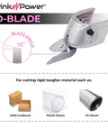 Badass PPD Replacement Blades For Electric Scissors Slice Cardboard Heavy Plastic And Aluminum Without Breaking A Sweat D-blade at 75° angle.
