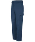 Men's Navy Industrial Cargo Work Pants, Breathable 7.5 Oz Twill With Reinforced Seams And Heavy Duty Zipper side view