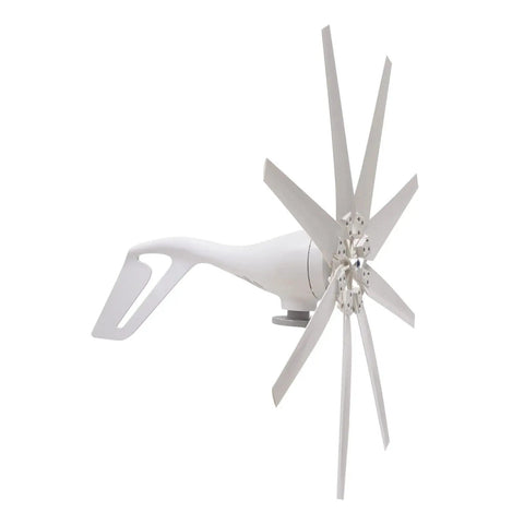 Off Grid Wind Turbine Generator Kit With 5000W Windmill 8 Nylon Blades 12V 24V 48V Controller Hybrid Solar Wind Power System For Cabin Or Home Use Rugged White Finish