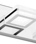 Close-up of 3 Light LED Vanity Light Fixtures With Up And Down Rotatable Heads In Chrome Stainless Steel And Acrylic Finish, highlighting acrylic shade.