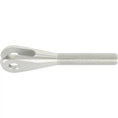 Rock Solid Zinc Plated Steel Clevis With 1/2-20 Right Hand Threads Drop In Linkage Fitting featuring a clean 5/16 inch slot.