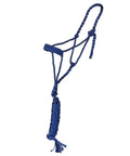 Mule Tape Halter With 10ft Lead Royal Color Built To Last No Fuss Rope Halter With Braided Cheeks and Crown