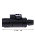 Quick Release Push To Connect Water Pipe Kit For 12Mm And 16Mm Hoses Fits Aquarium Filter Tanks And Fish Tank Inlet Outlet With Control Valves, black plastic 8.5cm valve