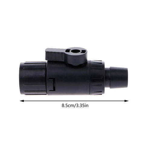 Quick Release Push To Connect Water Pipe Kit For 12Mm And 16Mm Hoses Fits Aquarium Filter Tanks And Fish Tank Inlet Outlet With Control Valves, black plastic 8.5cm valve