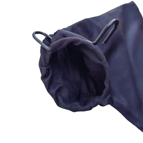 Heavy Duty Adjustable Sawdust Collector Bag With No Sweat Zipper Fits Sander And Planer inner opening detail view.