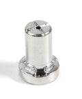 Upgrade Your Gear With 40Pcs Plasma Cutter Consumables Featuring Extended Long Nozzle And Robust Electrodes For Super Quick Cuts On Your 40A Torch Machine To Keep The Job Rolling Smooth: close-up of a silver plasma cutter nozzle.