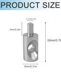 Badass Stainless Steel Framed Shower Door Hinge Pins With Washers Slick Bathroom Hardware Fix Fits 5/16 Inch Continuous Hinges showing dimensions.