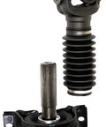 Rear Driveshaft Assembly With Center Support Bearing And Transmission Slip Yoke, 3.5 in diameter, shown from the side.