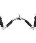 Pro Grade Lat Pulldown Bar Attachment For Strength Training And Tricep Workouts with rotating swivel, ergonomic grip, durable steel