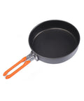 Durable 7.6 Inch Nonstick Camping Frying Pan For Easy Eggs And Steak, Hard Anodized Aluminum Skillet With Even Heating, orange handle